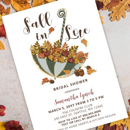 Budget Herfst in Love Bridal Shower Uitnodiging