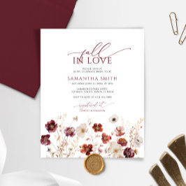 Budget Herfst In Love Bridal Shower Uitnodiging