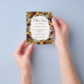 Budget herfst in love bruids doucheuitnodiging flyer (Hand)