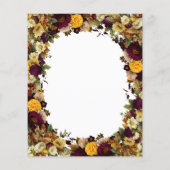 Budget herfst in love bruids doucheuitnodiging flyer (Achterkant)