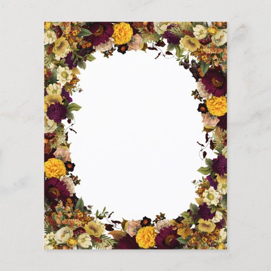 Budget herfst in love bruids doucheuitnodiging flyer (Achterkant)