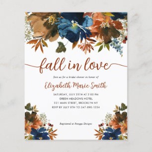 Budget Herfst in Love Floral Navy Blue Vrijgezelle