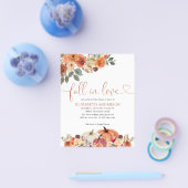 Budget Herfst in Love Floral Pumpkin Vrijgezellenf Flyer (Enkel)