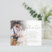 Budget Herfst in Love Photo QR Code Wedding Invite (Staand voorkant)