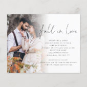 Budget Herfst in Love Photo QR Code Wedding Invite (Voorkant)