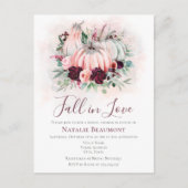 Budget Herfst In Love Pumpkin Vrijgezellenfeest Uitnodiging Briefkaart (Voorkant)