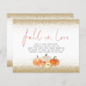 Budget Herfst in Love Pumpkins Glitter QR Save Dat (Voorkant / Achterkant)