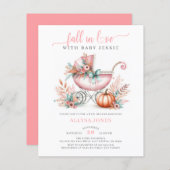 Budget Herfst In Love Roze Herfst Bloemen Baby sho (Voorkant / Achterkant)