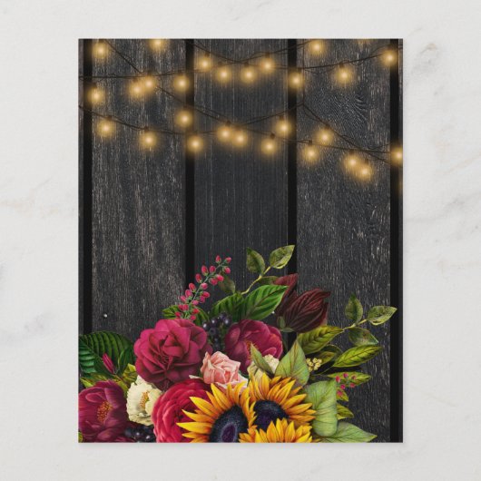 Budget herfst in love rustic verloving invitation (Achterkant)