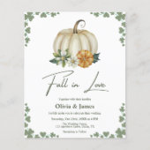 Budget Herfst in Love Sage Green Wedding Invitatio (Voorkant)