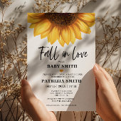 Budget Herfst in Love Sunflower Baby shower Invite