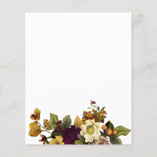 Budget Herfst in Love verloving party Uitnodiging Flyer (Achterkant)