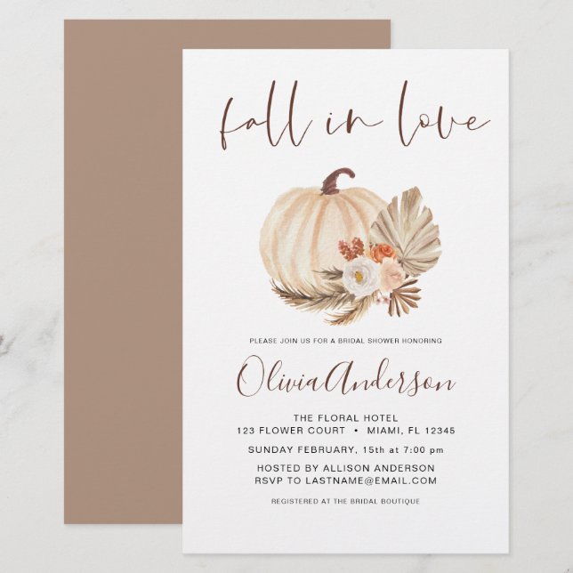 Budget Herfst in Love Vrijgezellenfeest Terracotta (Voorkant / Achterkant)