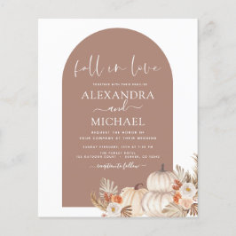 Budget Herfst in Love Wedding Terracotta Flyer