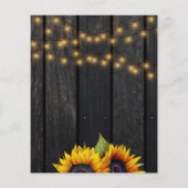 Budget herfst in love zonnebloem vrijgezellenfeest flyer (Achterkant)