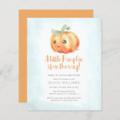 Budget Herfst Little Pumpkin Boy Baby shower (Voorkant / Achterkant)