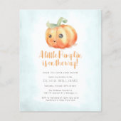 Budget Herfst Little Pumpkin Boy Baby shower (Voorkant)