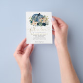 Budget Herfst Love Blue Floral Pumpkin Vrijgezelle Flyer (Hand)