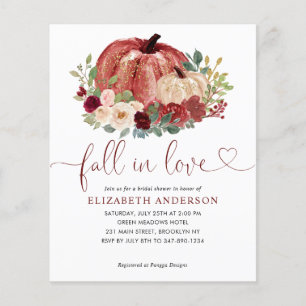 Budget Herfst Love Rood Bloemen Pompoen Vrijgezell