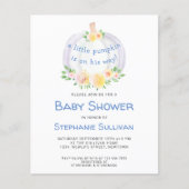 Budget Herfst Pompoen Baby shower Uitnodiging (Voorkant)