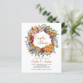 Budget Herfst Pompoen Koppels Douche Uitnodiging (Staand voorkant)