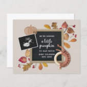 Budget Herfst Pumpkin Baby Zwangerschap Aankondigi (Voorkant / Achterkant)