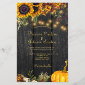 Budget herfst QR-code RSVP trouwuitnodiging (Voorkant)