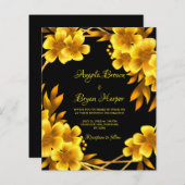 Budget Herfst romance goudgeel bloemen geometrisch (Voorkant / Achterkant)