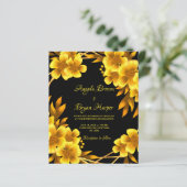 Budget Herfst romance goudgeel bloemen geometrisch (Staand voorkant)