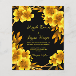Budget Herfst romance goudgeel bloemen geometrisch