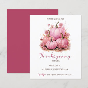 Budget Herfst Roze Pompoenen Thanksgiving Invitati