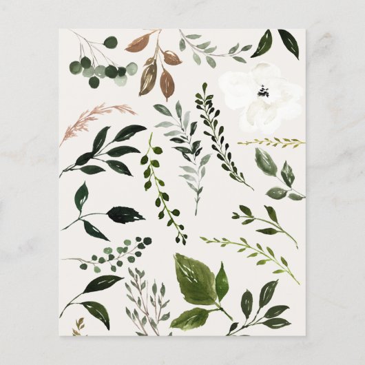 budget Herfst rustige boerenbruiloft aankondiging Flyer (Achterkant)