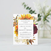 Budget Herfst Sunflower Bourgogne Weddenschap (Staand voorkant)