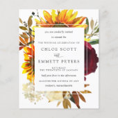 Budget Herfst Sunflower Bourgogne Weddenschap (Voorkant)