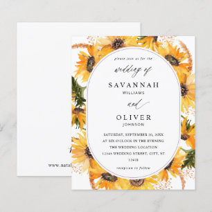 Budget Herfst Sunflower Floral Wedding - White