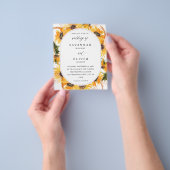 Budget Herfst Sunflower Floral Wedding - White Flyer (Hand)