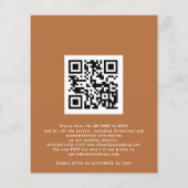 Budget Herfst Trees Foto QR Wedding Terracotta (Achterkant)