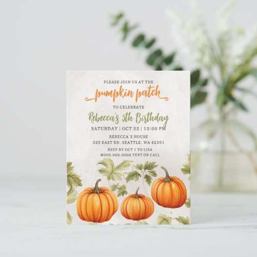 Budget Herfst Verbrand Sinaasappel Pompoen Patch V (Staand voorkant)