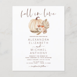 Budget Herfst Verliefd Trouw Pampas Gras Pompoen Flyer