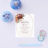 Budget Herfst Vrijgezellenfeest Burgundy Floral Flyer (Enkel)