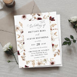 Budget Herfst Wildbloemen Floral Wedding<br><div class="desc">** SATIN PAPIER IS PAPIER THIN. UPGRADE HET PAPIER VOOR EEN THICKERPAPIER. HEEFT EEN OPTIE VOOR BEVELINGEN. *** Bespaar geld op uitnodigingen met deze kleinere uitnodiging die een optie voor enveloppen heeft. Maak je gasten klaar voor de geweldige bruiloft met je Herfst Wildflower Floral Wedding uitnodigingen. Wil je een grotere...</div>