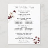 Budget Herfst Wildbloemen Floral Wedding Ceremony Flyer (Achterkant)