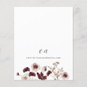 Budget Herfst Wildbloemen Floral Wedding Flyer (Achterkant)