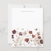 Budget herfst wilde bloemen trouw uitnodiging (Achterkant)