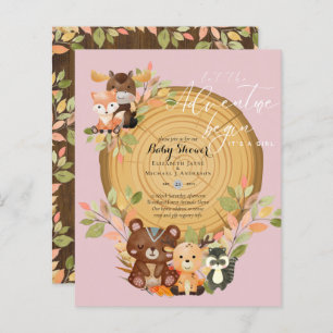 BUDGET HET Baby shower "Girl WOODLAND DIER"