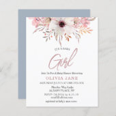 Budget Het is een Baby shower-uitnodiging voor bab (Voorkant / Achterkant)