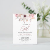 Budget Het is een Baby shower-uitnodiging voor bab (Staand voorkant)