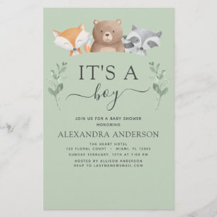 Budget Het is een Baby shower Woodland Greenery