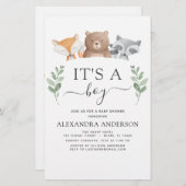 Budget Het is een Baby shower Woodland Greenery (Voorkant / Achterkant)