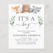 Budget Het is een Baby shower Woodland Greenery Flyer (Voorkant)